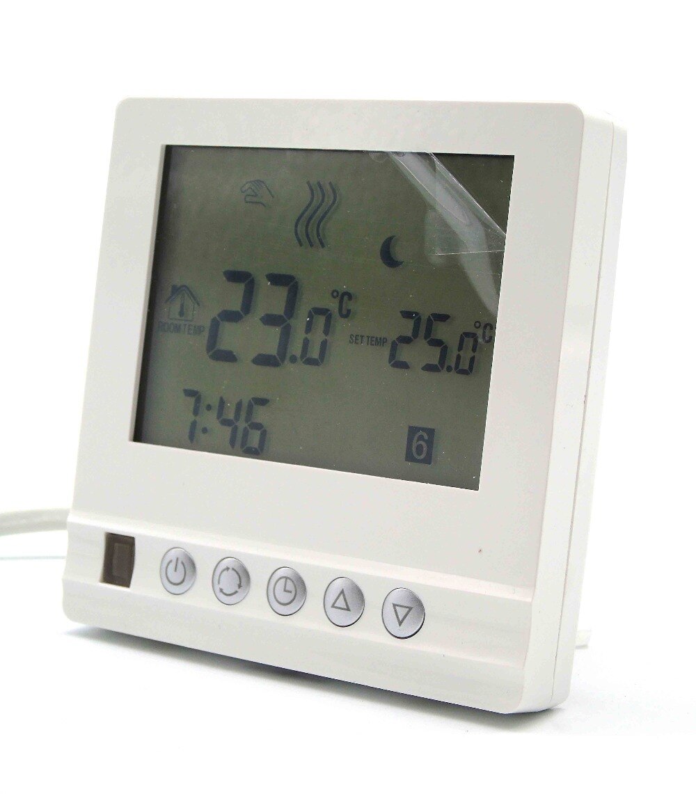 EU underfloor heating thermostat weekly programmable with valve control