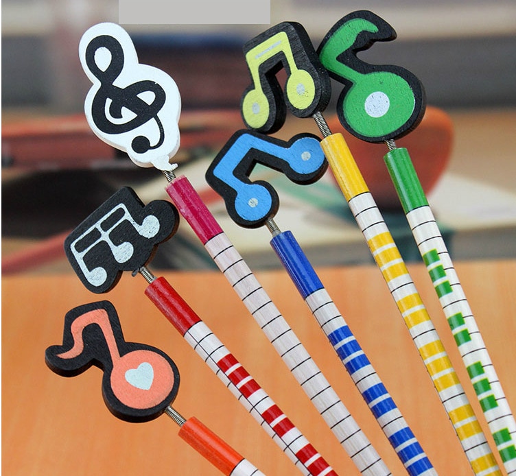 1 Stuks Lytwtw 'S Musical Muziek Stationery School Office Supply Student Prijs Creatieve Kawaii Eenvoudige Leuke Muziek 2B Potlood