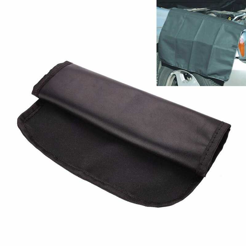 32 x 24cm/110x45cm Black Magnetic Fender Cover Vehicle Truck Mechanic Paint PU leather Protector Pads Work Mat