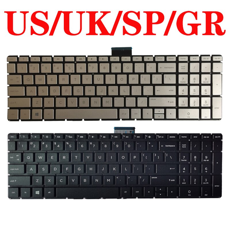 US/UK/SP/GR Laptop keyboard for HP 15-BS 15-BR 15-BW 15T-BR 15Q-BU 15T-BS 15Z-BW 250 G6 255 G6 256 G6 258 G6 TPN-C129 TPN-C130