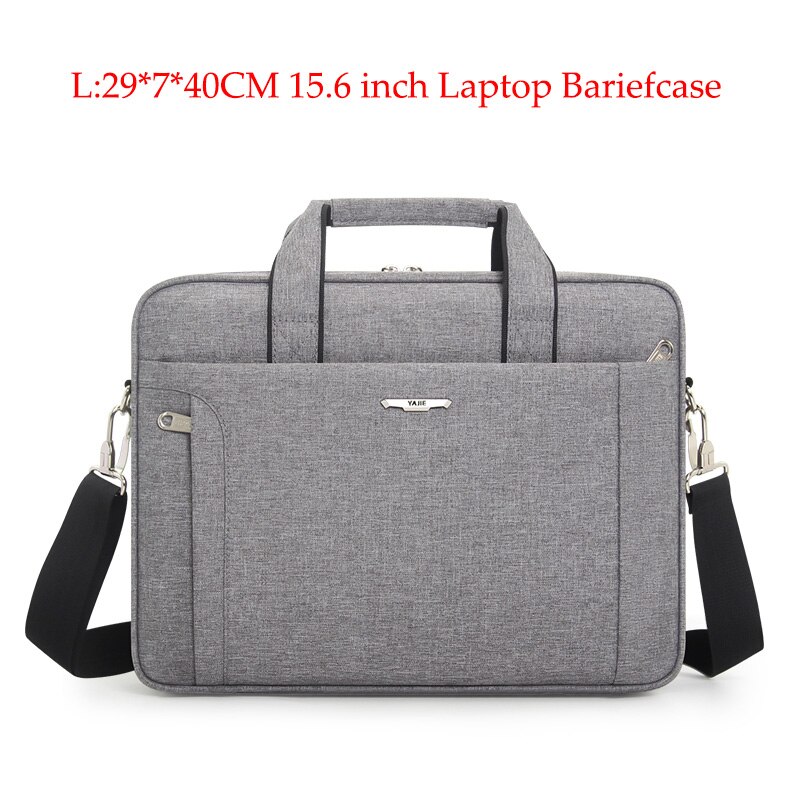 Large Capacity Men Women Laptop Handbag Travel Briefcase Bag Bussiness Notebook Bag for 14 15.6 Inch Laptop Bag: Gray-L SIZE