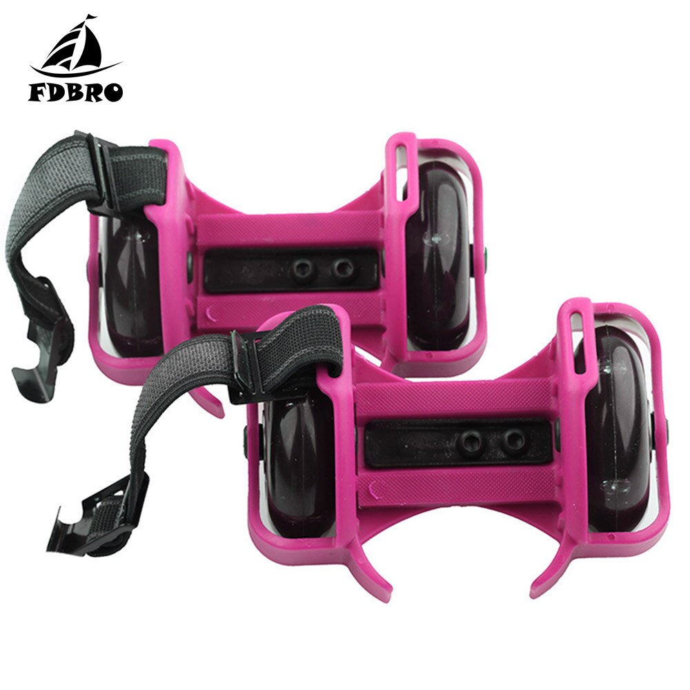FDBRO Einstellbare Einfach Rolle skaten Schuhe für freundlicher Erwachsene Bunte Blinkende Rolle Wirbelwind Rolle Blitz Räder Ferse Rolle: Rosa