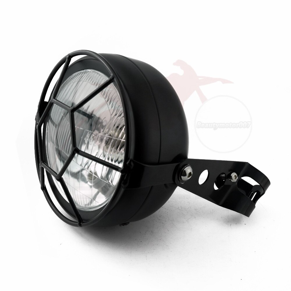 6.5 Inch Retro Motorcycle Headlight Grill Side Mount Cover with Bracket Motorcycle Side Mount Headlight Cover 35-43mm: Sector Headlight Y