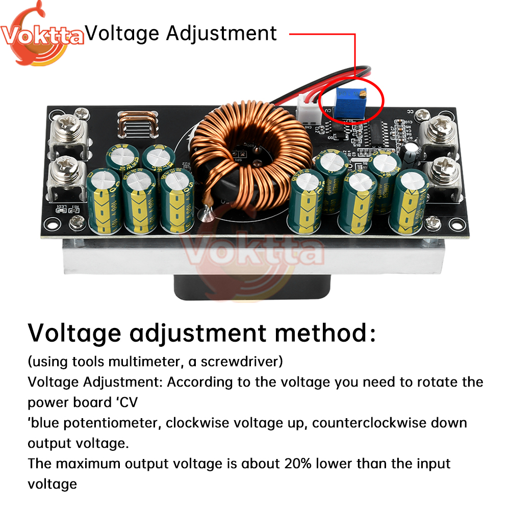 1500W 50A 1200W 30A DC-DC Buck Converter Step Down Voedingsmodule 15V-90V naar 2.5V-72V Buck Adapter Spanningsregelaar