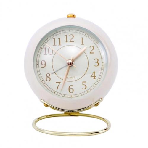 Mini Round Alarm Clocks Metal Desktop Clocks Batte... – Vicedeal