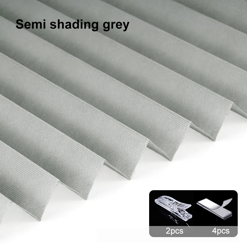 Plisserade rullgardiner non-woven zebragardiner högskuggande mörkläggningsgardin sovrum vardagsrum badrum balkongdekor: 42 "w  x 64 " l / Gul