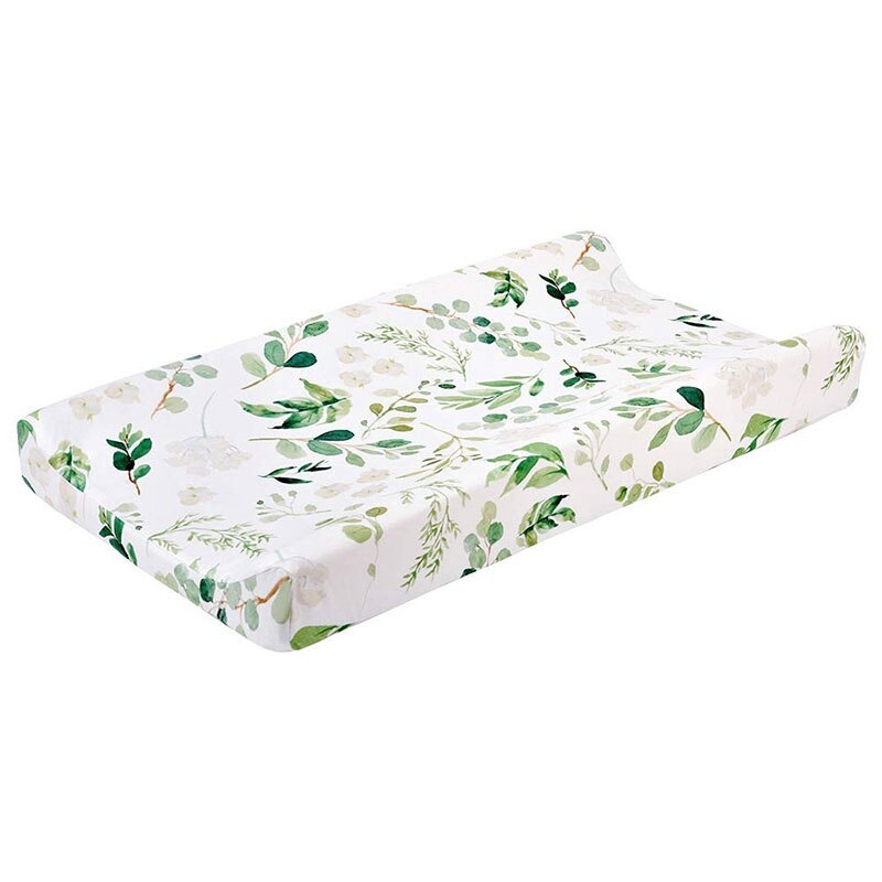 Housse de matelas à langer en tissu extensible pour bébé, housse de matelas à langer pour berceau: green