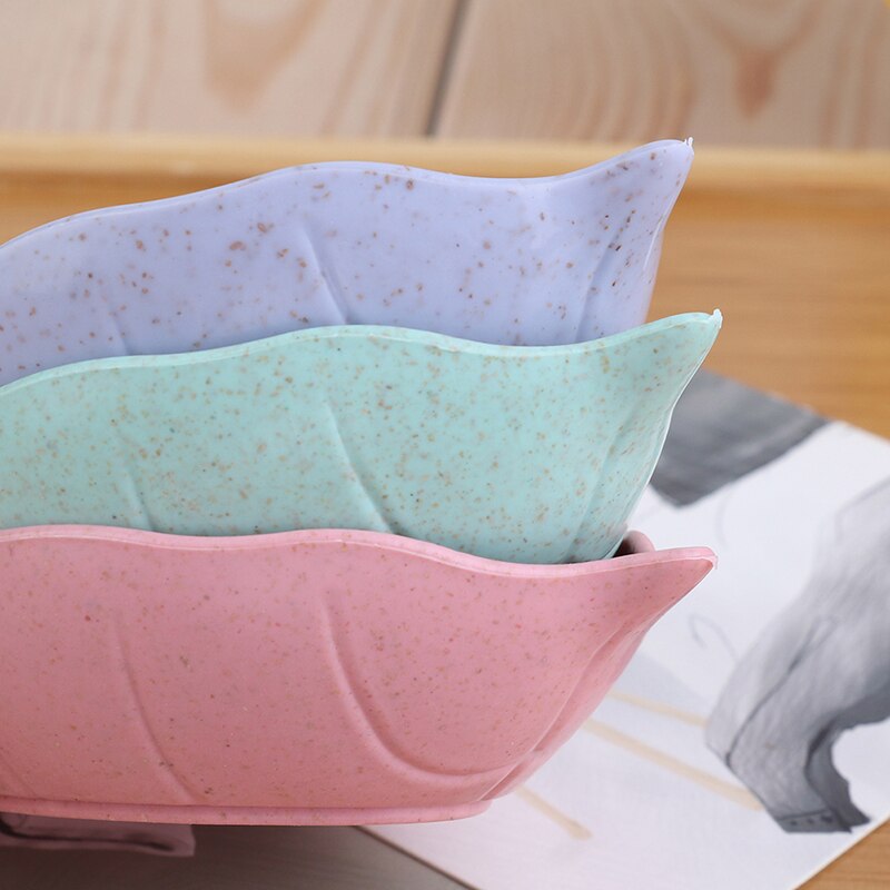 Blader tallerken baby kid bolle hvete halm soyasaus tallerken ris bolle tallerken servise matbeholder forrett tallerkener