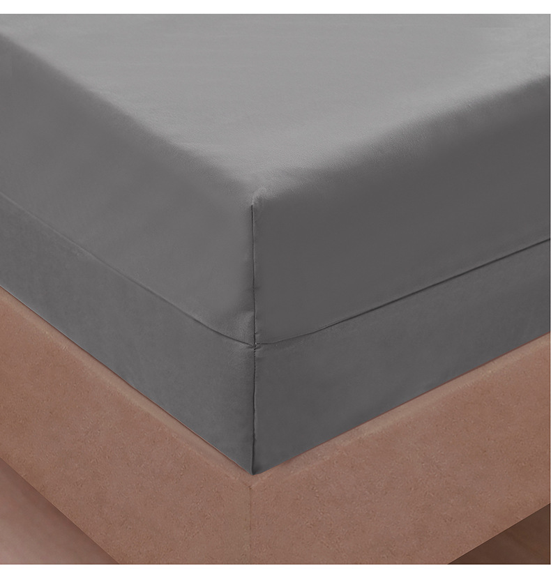 6-Sides Fully Enclosed Waterproof Mattress Cover with Zipper Dust-proof Fitted Sheet for Double Bed, Twin, Full, Queen, King: 0.9m bed / Light Grey