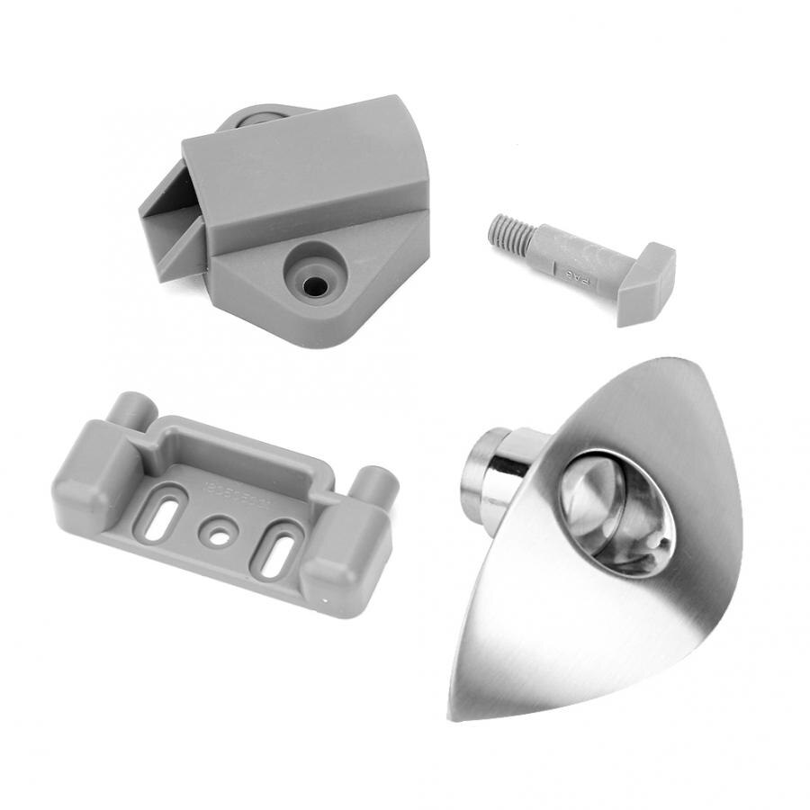 Half-Moon Push Button Latch Furniture Handle Caravan Cupboard Cabinet Door Lock Alloy Handle Lock