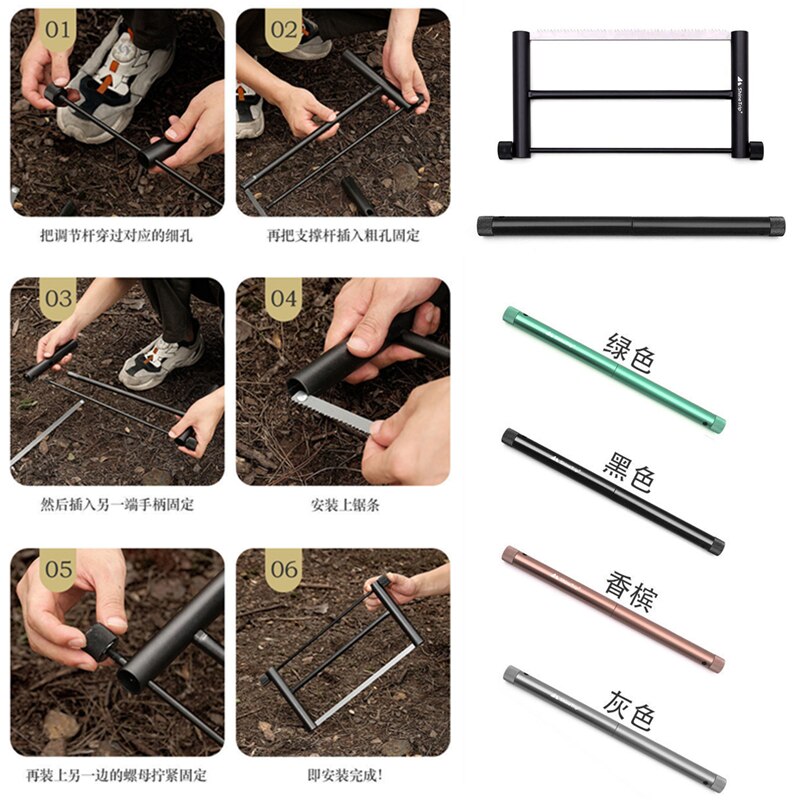 Sierra de supervivencia plegable para carpintería, herramienta de corte manual multifuncional, afilada, para cortar madera