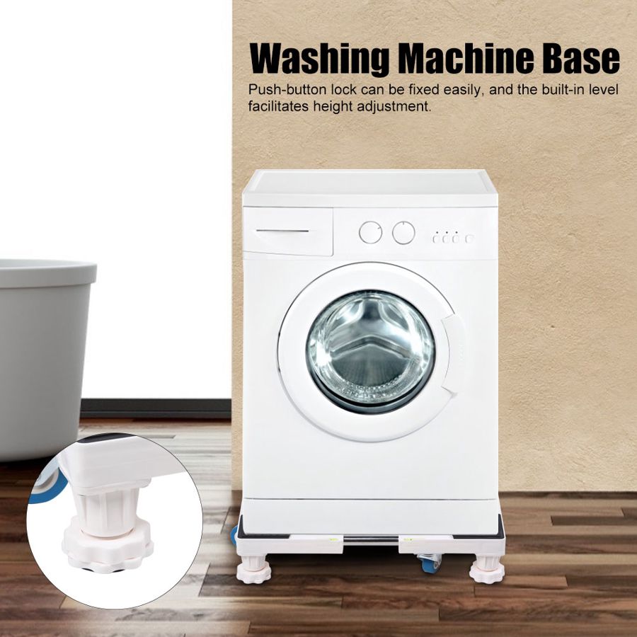 Bracket 4 Feet with 4 Universal Wheels Washing Machine Base Stand Holder for Automatic Washing Machine Washing Machine Bracket