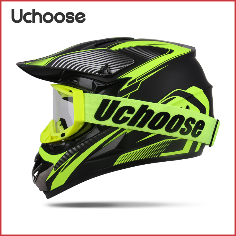 Goggle UCHOOSE Motorcycle Helmet Motocross Off Road Helm Children Off-road Casque Capacete De Motocicleta