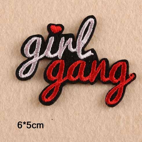 Girlgang Letters Ijzer Op Geborduurde Kleding Patch Voor Kleding Stickers Kledingstuk Kleding Accessoires