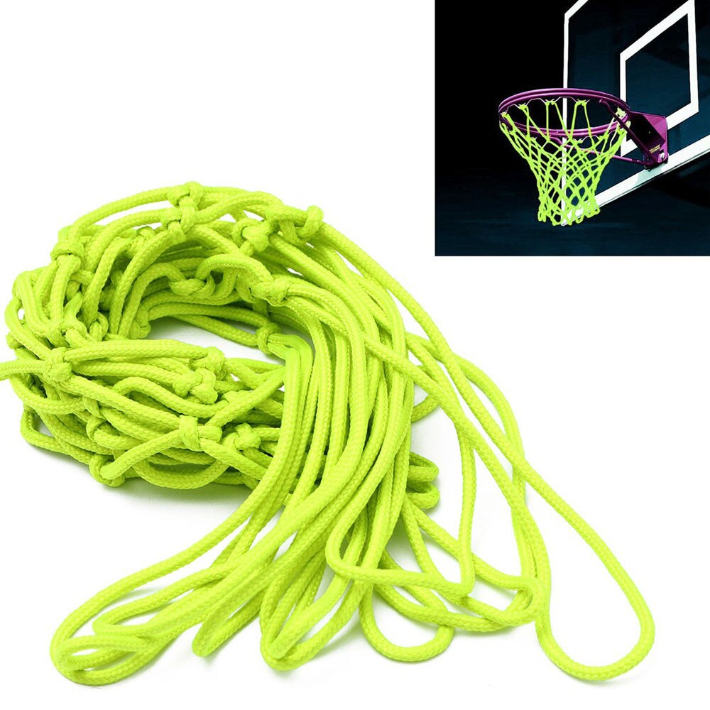 1pc nylon fluorescerende grønn slitesterk mestersport deluxe erstatning basketballnett robust bøyle målkant mesh nett sport  au24
