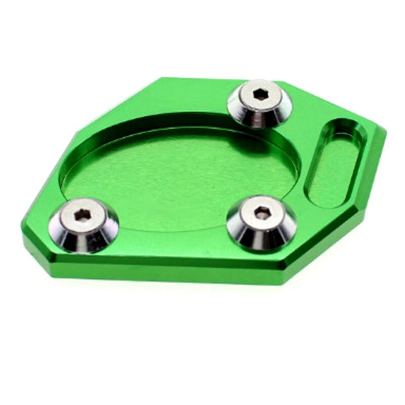 VOOR KAWASAKI Ninja 300R Ninja 250 Aluninum Motorfiets Side Stand Pad Plaat Kickstand Vergroter Ondersteuning Uitbreiding: green