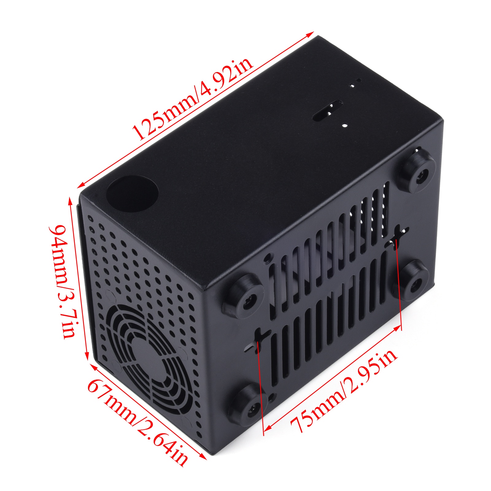 Raspberry Pi 4B X825 2.5 inch SSD/HDD Expansion Board Matching Metal Case With Switch+Cool Fan For Raspberry Pi 4 Model B