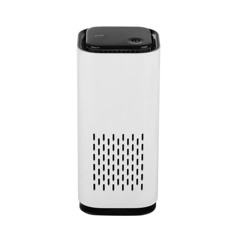 Car Air Purifier USB Charging Sterilization Air Cleaner Formaldehyde Removal Device White: White