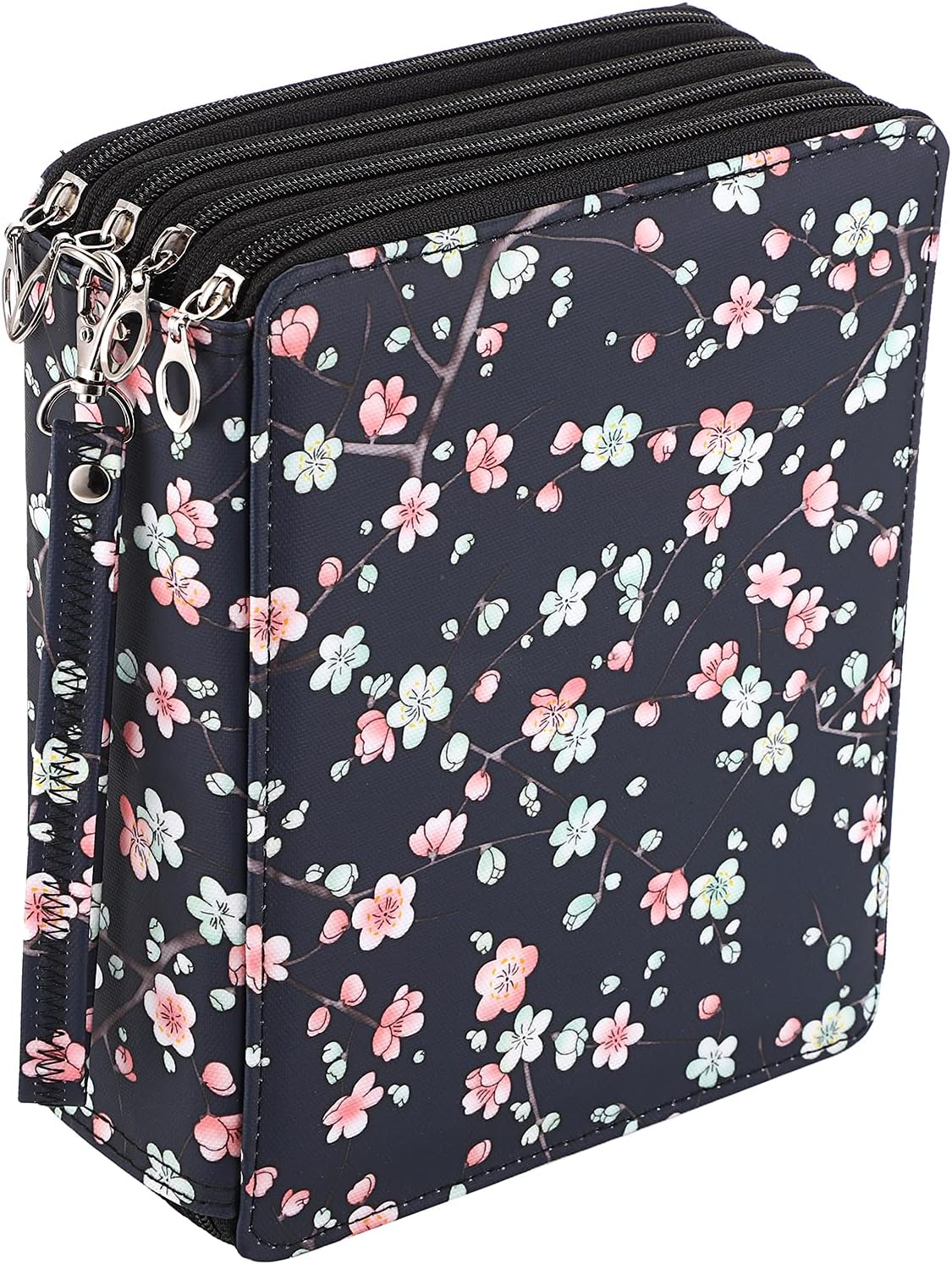 Colored Pencil Case- 160 Slots Pencil Holder Pen Bag Large Capacity Pencil Organizer with Handle Strap Handy Colored Pencil Box: plum