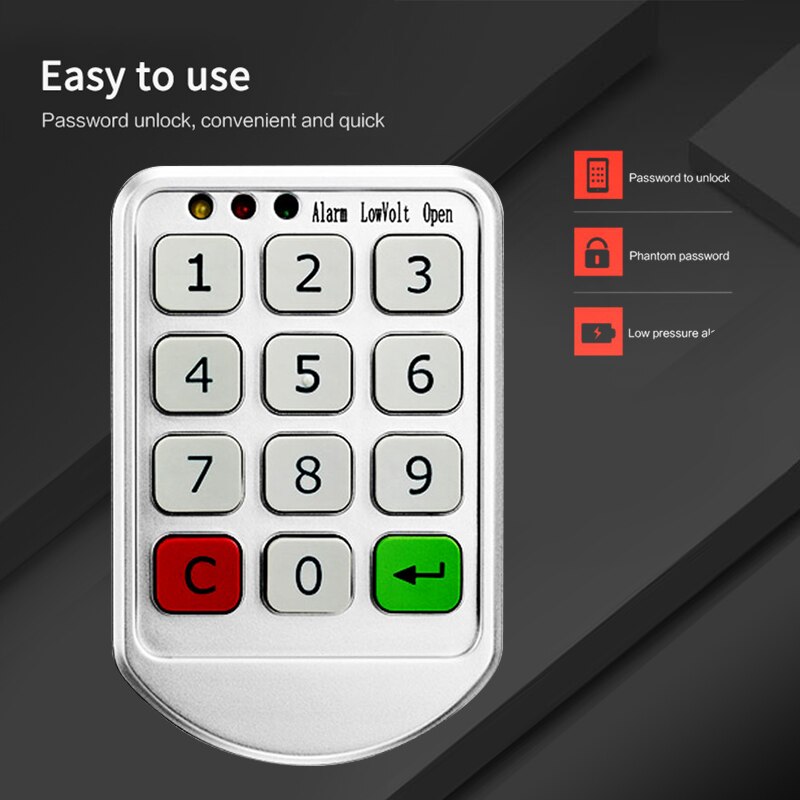 Cerraduras inteligentes para armario, cerradura electrónica con teclado y contraseña, cerradura de código de combinación Digital para armario/puerta, Hogar Inteligente