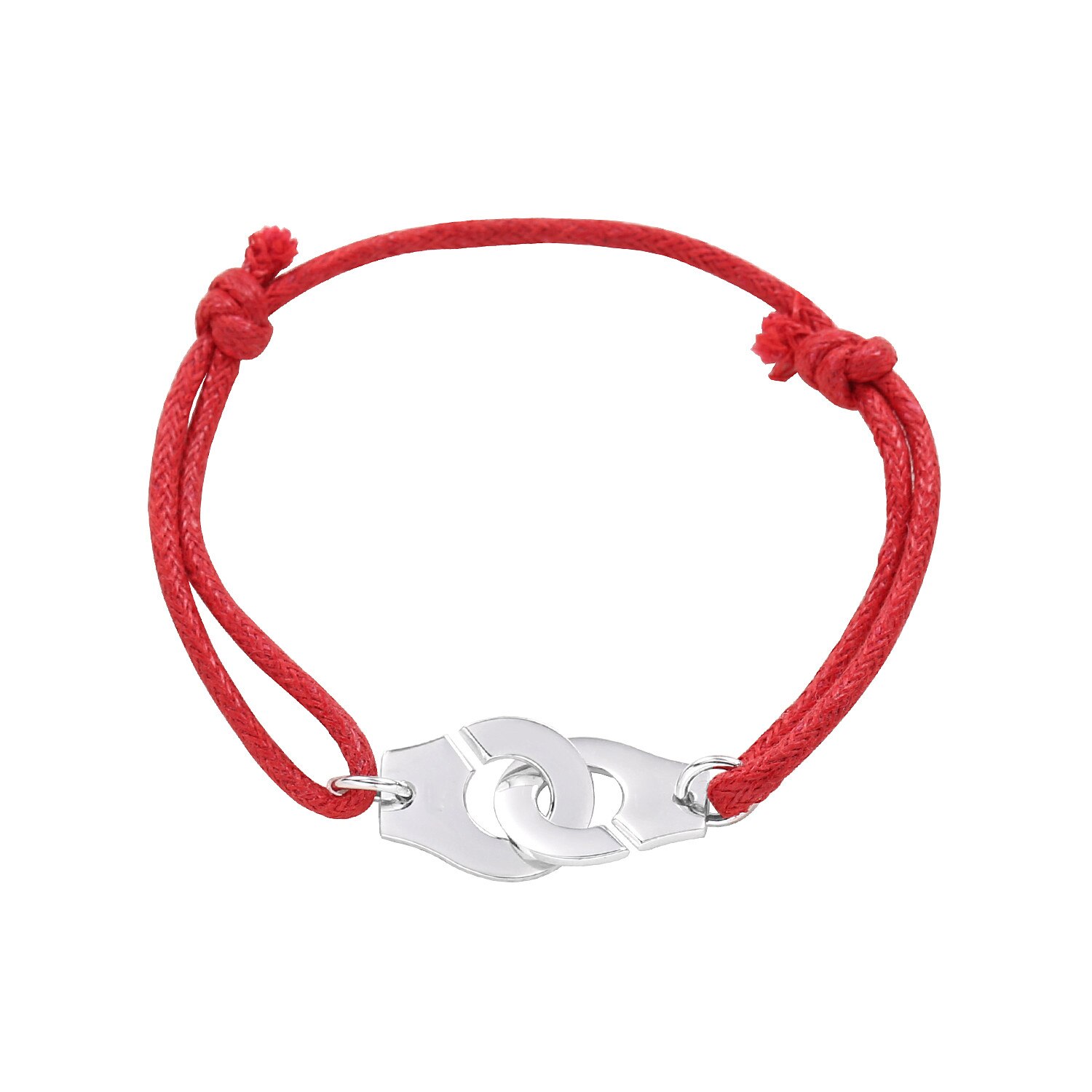 France Pour Femme Jewelry Woven Couple Silver Handcuff Bracelet for Women Men Rope Bracelet Silver Bracelet Menottes Bijoux: red steel