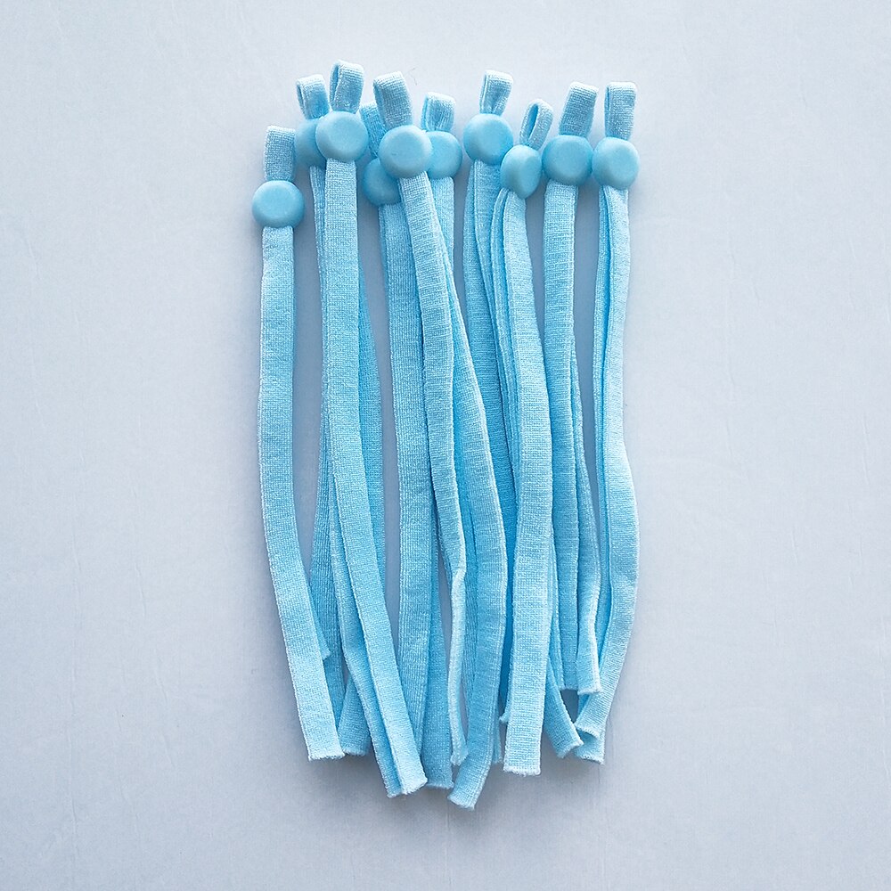 10 Pcs Diy Platte Masker Elastische Band Zwart Wit Rubber Touw Oor Opknoping Touw Verstelbare Zachte Elastische Naaien Ambachtelijke Accessoires: Color 10