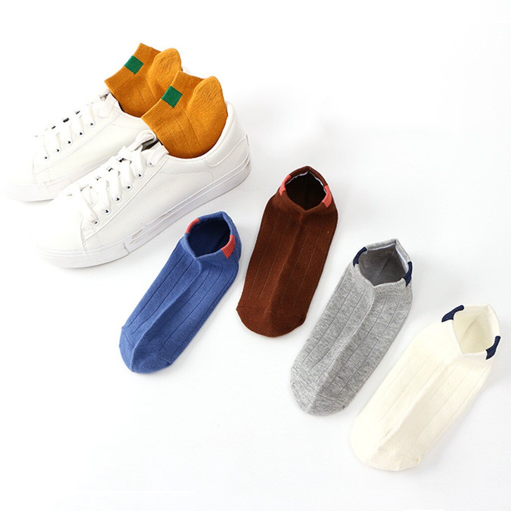 25 # Корейский Стиль Femmes Décontracté Coton Solide Couleur Pure Confortable Chaussettes Harajuku Style Sans Couture Coton Chaussettes