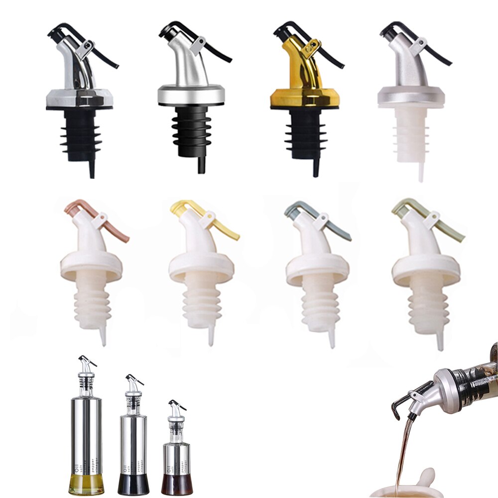 Bottle Sprayer for Oil Oliver Sauce Boats Rubber Bottle Stopper Leak Proof Nozzle Wine Pourer Liquor Dispenser Kitchen Bar Tool