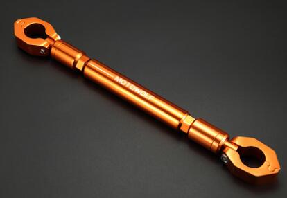 Multi-function motorcycle handlebar crossbar with clock/compass General motocross Aluminum alloy CNC balance handlebar crossbar: Orange