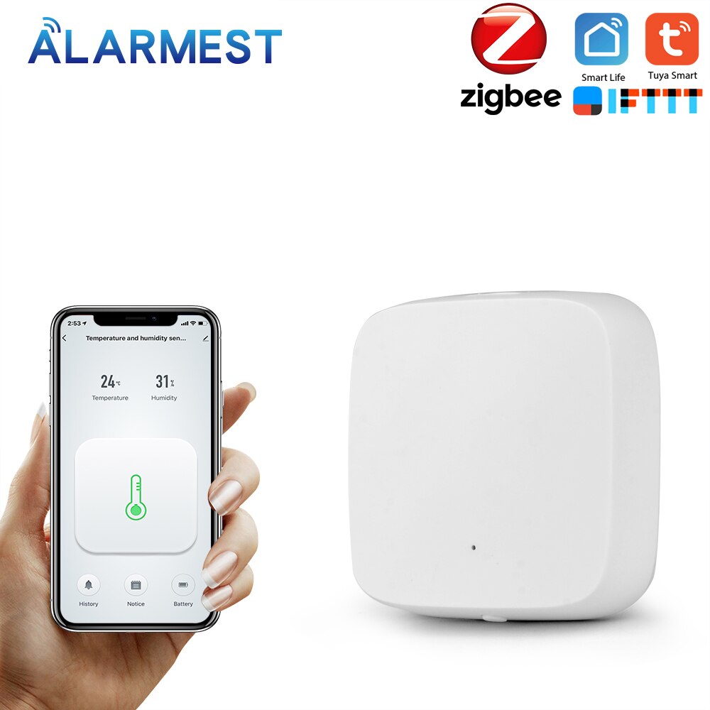 Alarmest Tuya ZigBee Smart Home Security Kit pro Controller Hub Zigbee Motion Sensor Door/Window Sensor Power by Tuya