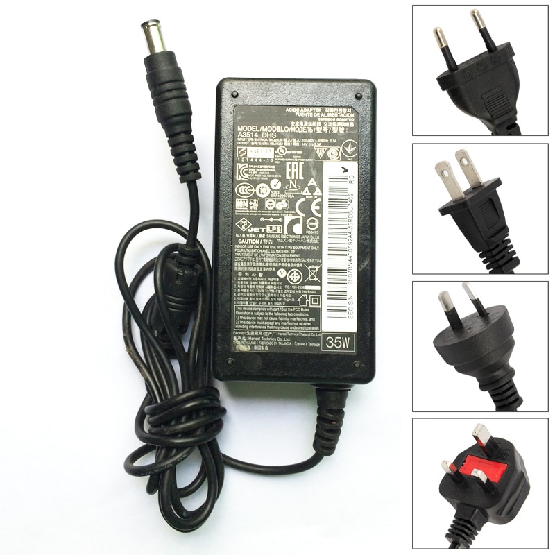 For Samsung T24E310EW monitor AC Adapter Power Supply Charger 35W - Used