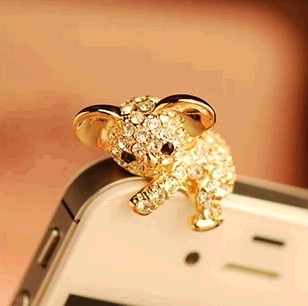 Koala Sales Cute Dust Plug 3.5mm Headphones Gadgets Stubs For Iphone 6 5s For Samsung S7 xiaomi Universal Push-button phones
