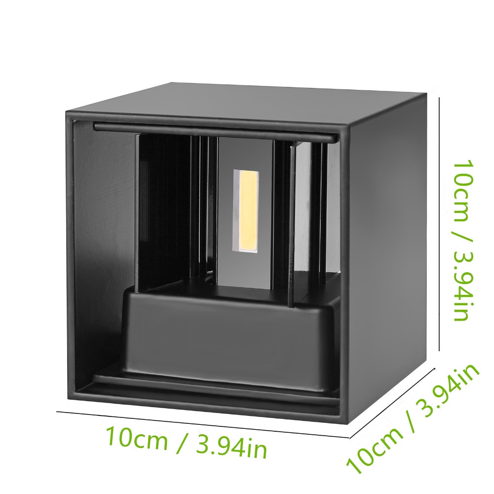 IP65 Waterproof 6W 12W Outdoor Led Wall Lamp modern Aluminum Adjustable Surface Mounted Cube Led Garden Porch Light Wall Lamps