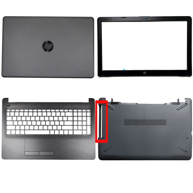 Cubierta trasera LCD/bisel frontal/bisagras LCD/reposamanos/cubierta inferior para ordenador portátil serie HP 15-BS 15T-BS 15-BW 250 G6 255 G6 929893-001 gris