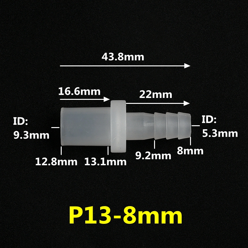 3-200 sztuk płaskie 9.5 ~ 20mm do 8 ~ 10mm PP złącza Fish Tank złączki do węży rura akwariowa stawy ogrodowe złącza wodne: Srebrny / 1''