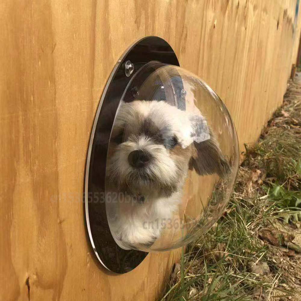 Semi-circular Pet Peeping Fence Transparent Acrylic Viewing Window Special Fence for Cats Dogs Prevent Pets From Escaping Cover