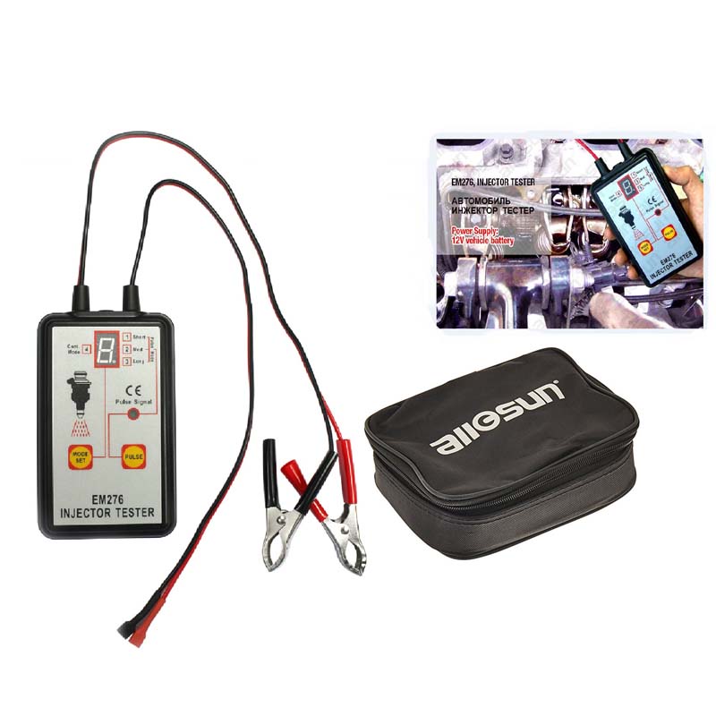 all-sun EM276 Injector Tester Fuel Injector 4 Pluse Modes Tester Powerful Fuel System Scan Tool 100% Guarantee