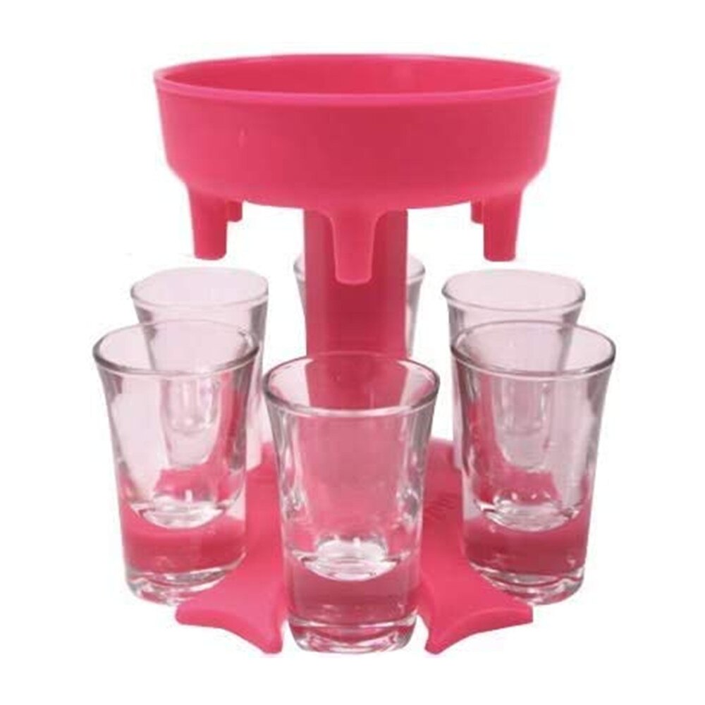 Shot Glas Dispenser 6 Bullet Bril Drinking Game Caddie Wijnrek Party Drink Drinken Rack Bar Cocktail Snel Vullen