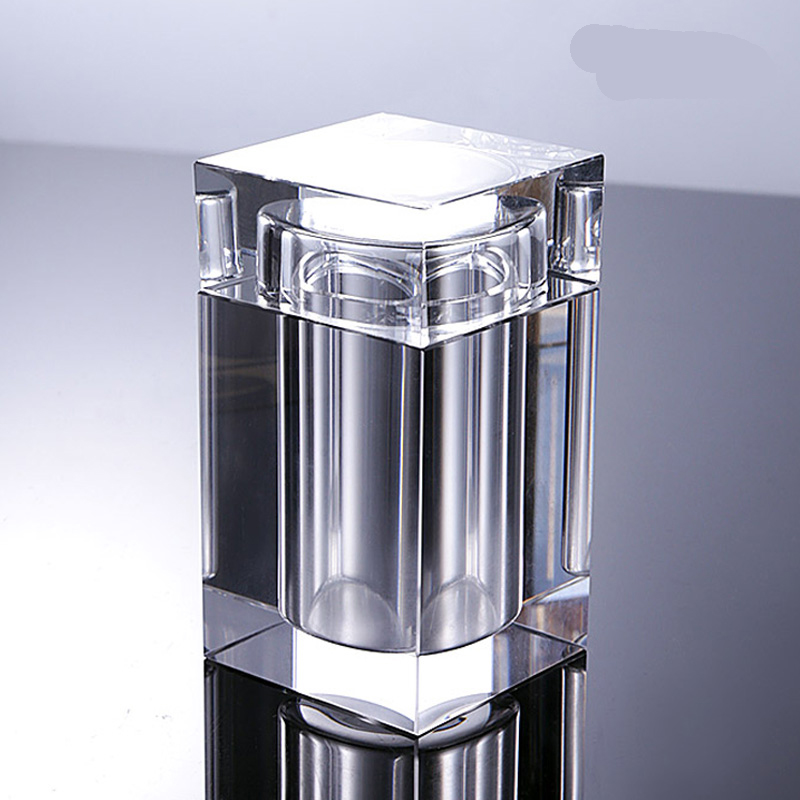 Boîte de rangement de cure-dents en verre, boîte créative de coton-tige, salle de bains, organisateur de coton-tige, décoration de bureau ZH671: colour 3 white