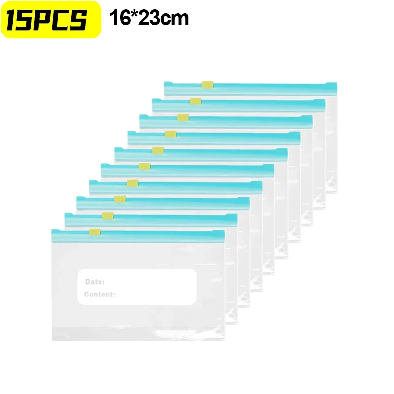 60/10 st återanvändbara färskhållningspåsar för mellanmålsmatförvaringspåse förseglad dragkedja för kökskylskåp plastförseglingbehållare: Plommon