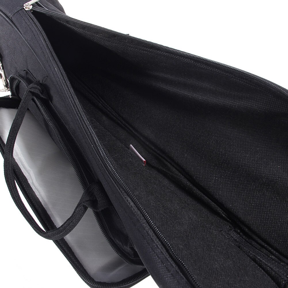 Draagbare Trompet Storage Case Met Pocket Dubbele Ritsen Waterdicht Trompet Tas Verstelbare Riem Zwart Wind Instrument Zak