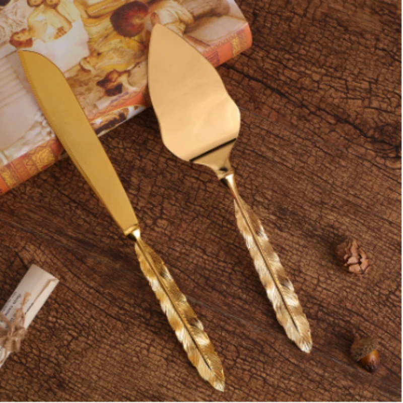 2 Stuks Bruidstaart Mes en Schop Pizza Broodmes Bruiloft Benodigdheden Taartmes Driehoek Brood Schop Bakken Tools