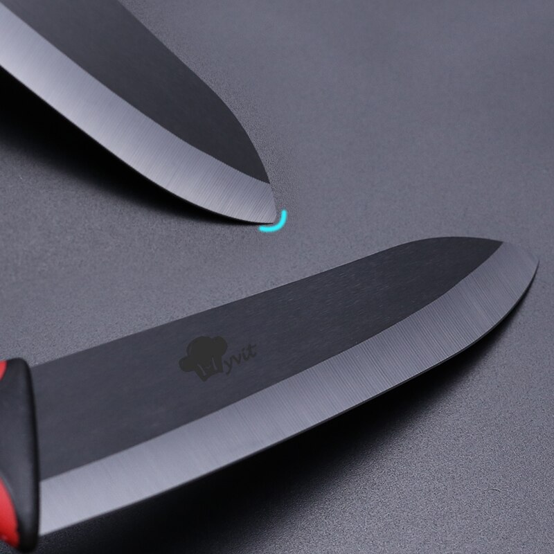 Kitchen Ceramic Knife 3 4 5 6 inch + Peeler Chef Paring Utility Slicing Fruit Vegetable Knife Black Blade Kitchen Cooking Tool