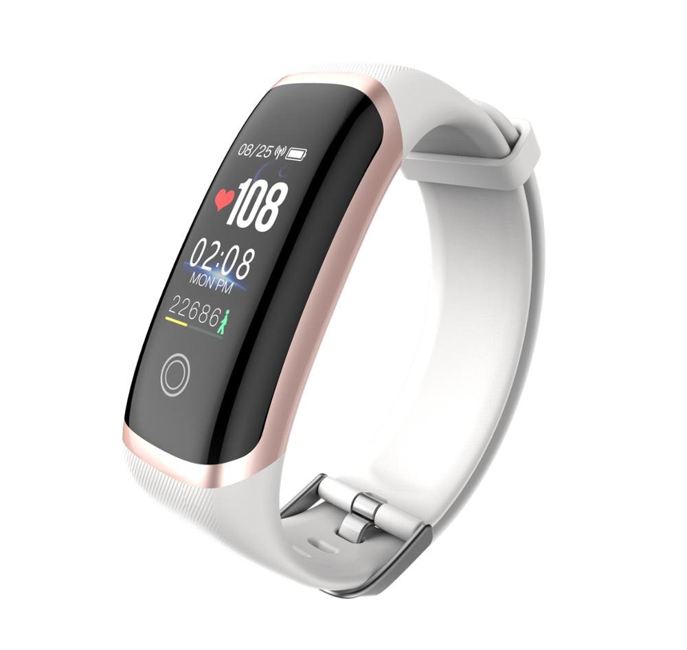Sport fitness tracker  m4 smart pulsmätare armband kalorier vattentät smart bandklocka för ios android: Vitt guld