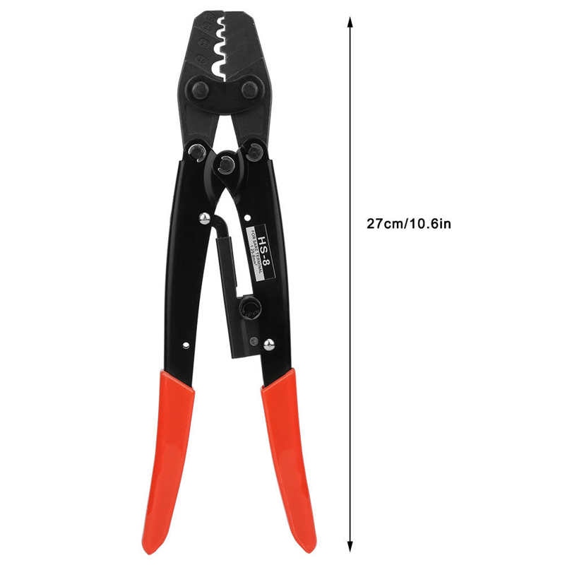 Wire Terminal Crimping Ratchet Pliers 17-8AWG Bare Terminal Crimping Pliers Multi-Tool Electronic Crimp Insulated/Uninsulated