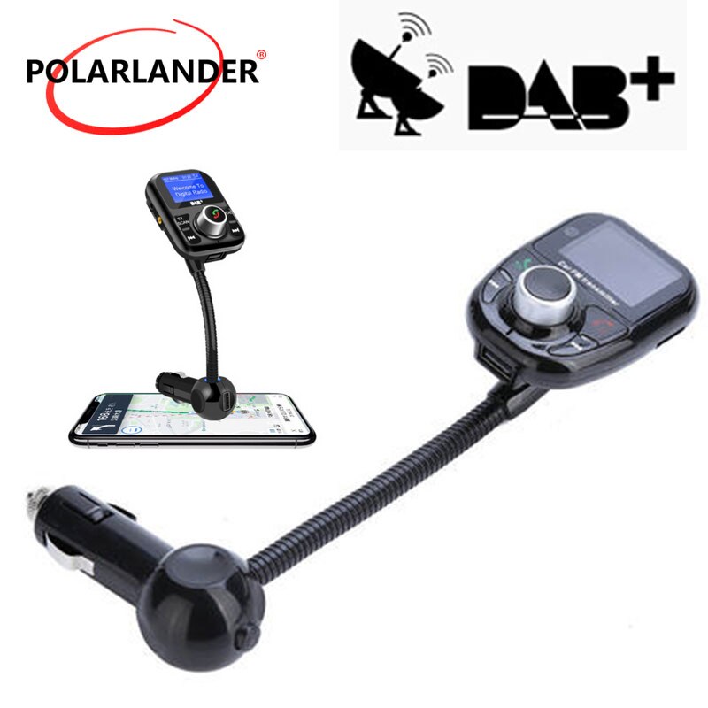 MP3 Player Digital DAB/DAB+ Receiver Bluetooth Antenna Charging Ports TF USB Hands free FM Transmitter Car Kit LCD Display
