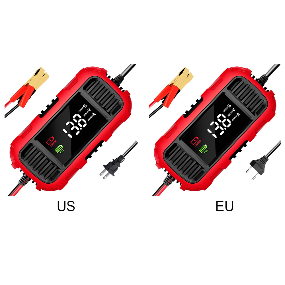 Auto Motorrad Batterie Ladegerät Digital Display 12V 2A Batterie Ladegerät Batterie Erhaltungsladegerät Betreuer für Auto Lkw Batterie