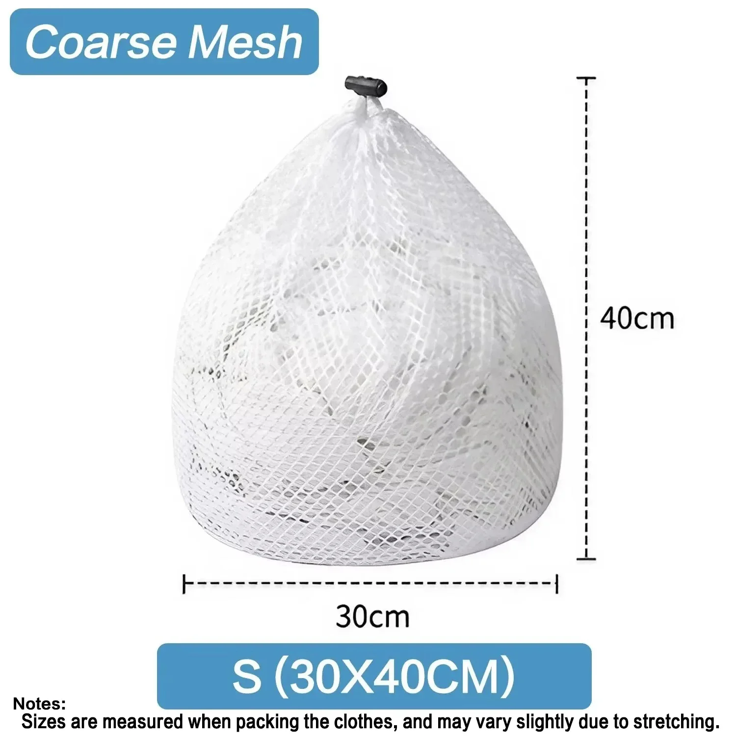 1pc- mesh tvättpåse – maskintvättbar med dragsko, återanvändbar och resevänlig för blusar, strumpor och underkläder: Ljusgrå