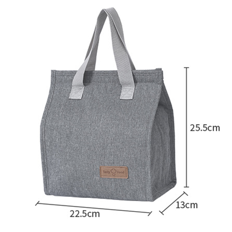 Lunch Bag Thermal Insulation Lunch Box Storage Handbag Solid Color Multifunctional Kid School Lunch Bags Picnic Food Pouch