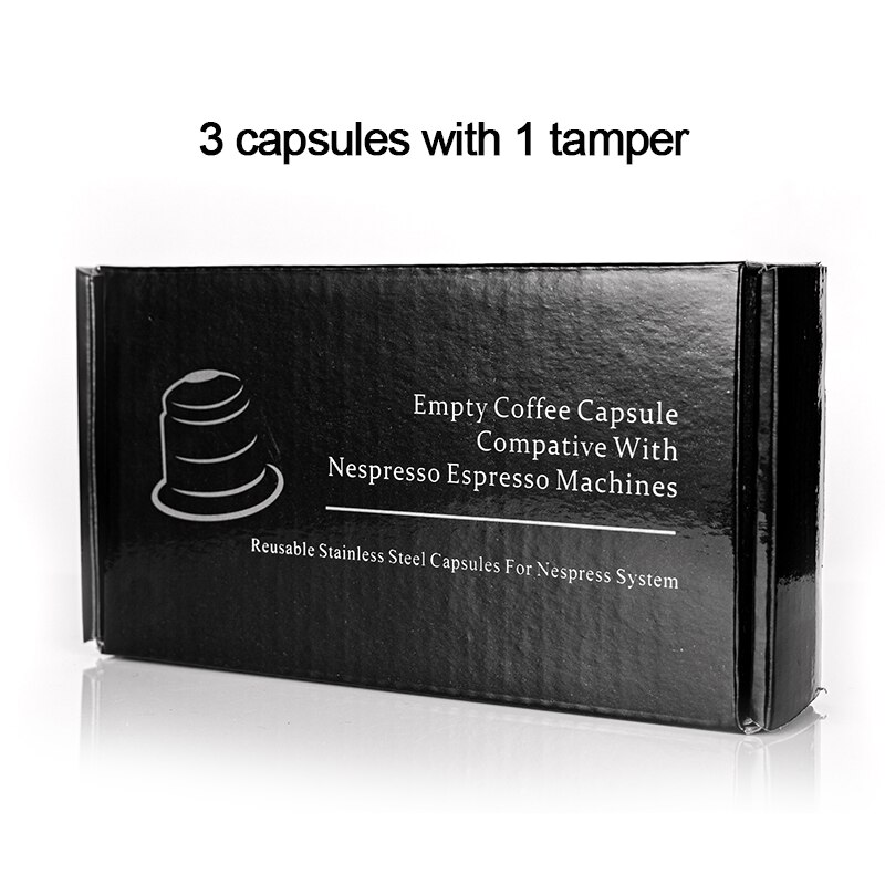7 st/set rostfritt stål nespresso återanvändbar kaffekapsel kaffemanipulerbar påfyllningsbar kopp filter nespressomaskiner maker pod: 3 skida 1 sabotage